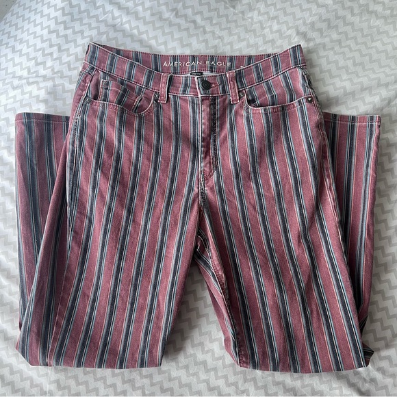 American Eagle Outfitters Denim - American Eagle Retro Striped Mom Jeans